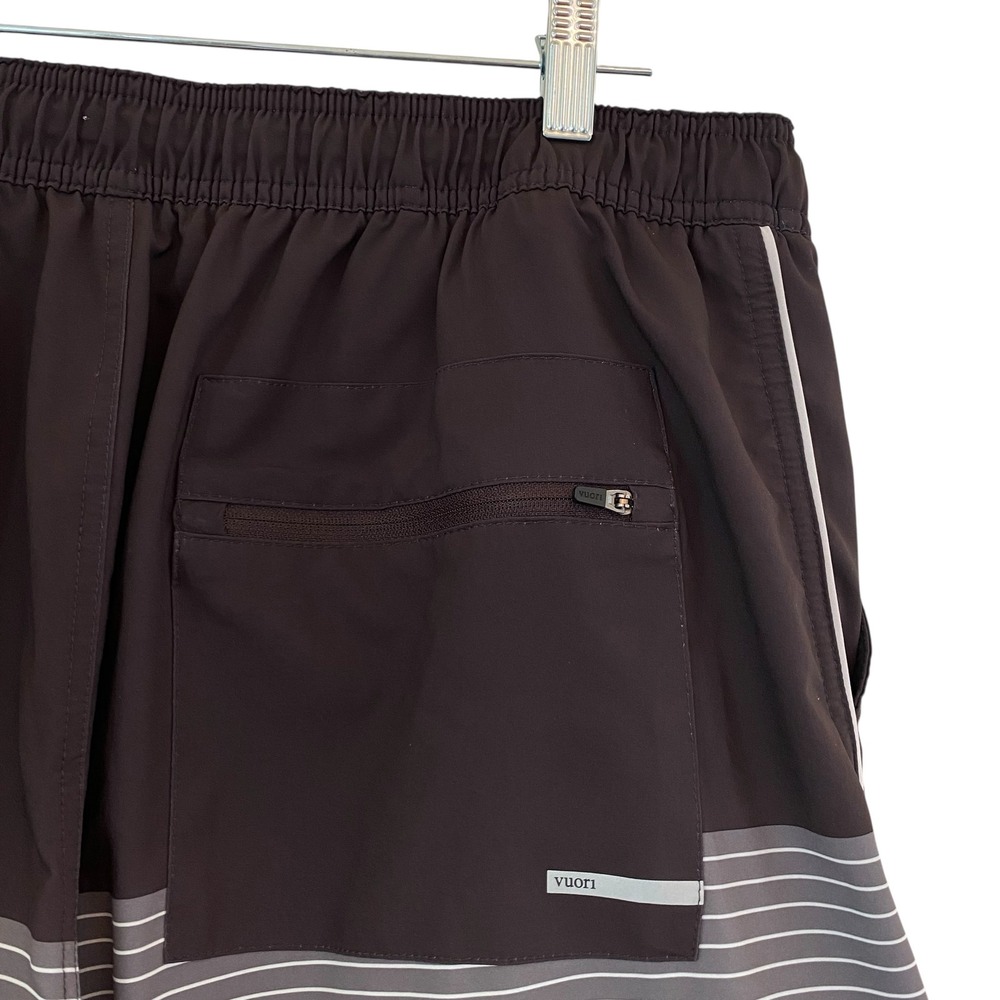 Vuori Trail Shorts Shale Gray Stripe Lined Men's XXL V341 Drawstring READ - Picture 9 of 12